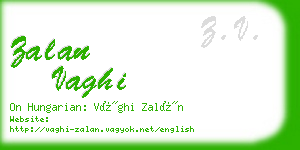 zalan vaghi business card